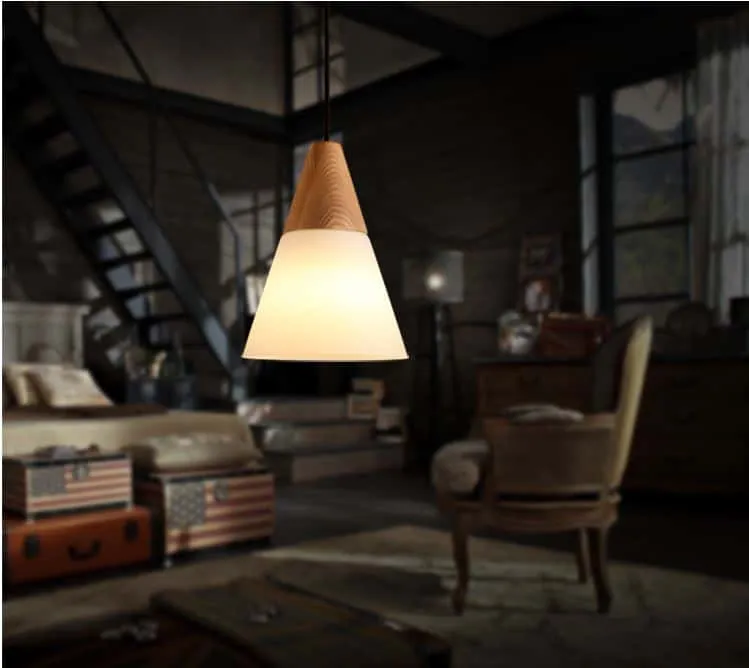 Edeet Half Wood Hang Lamp