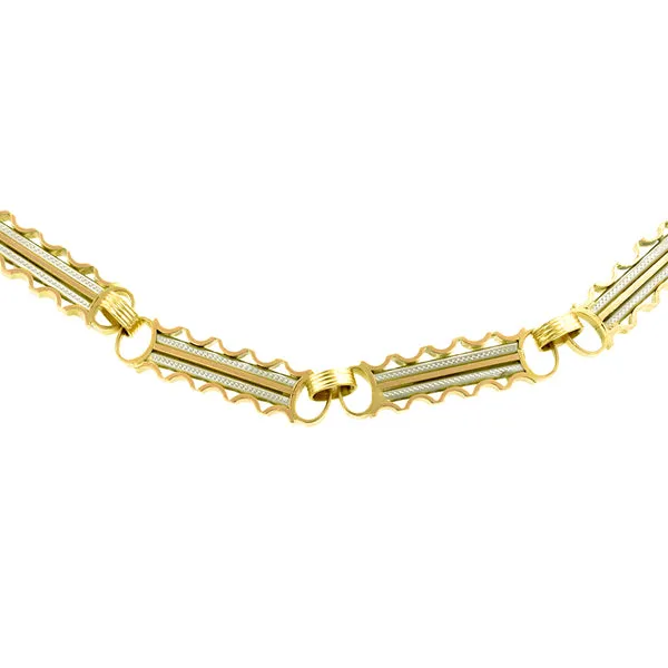 Edwardian Three Tone Watch Chain