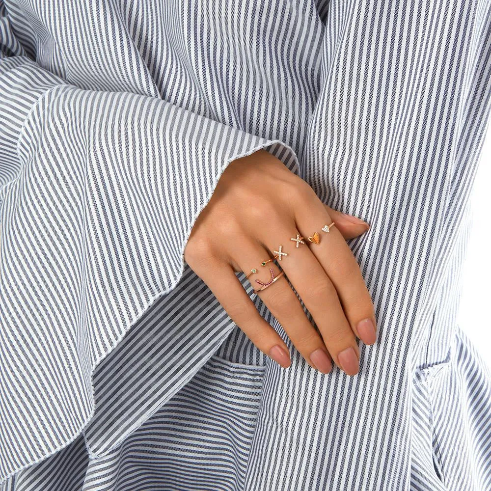 ELEMENTS Rose Cross Ring