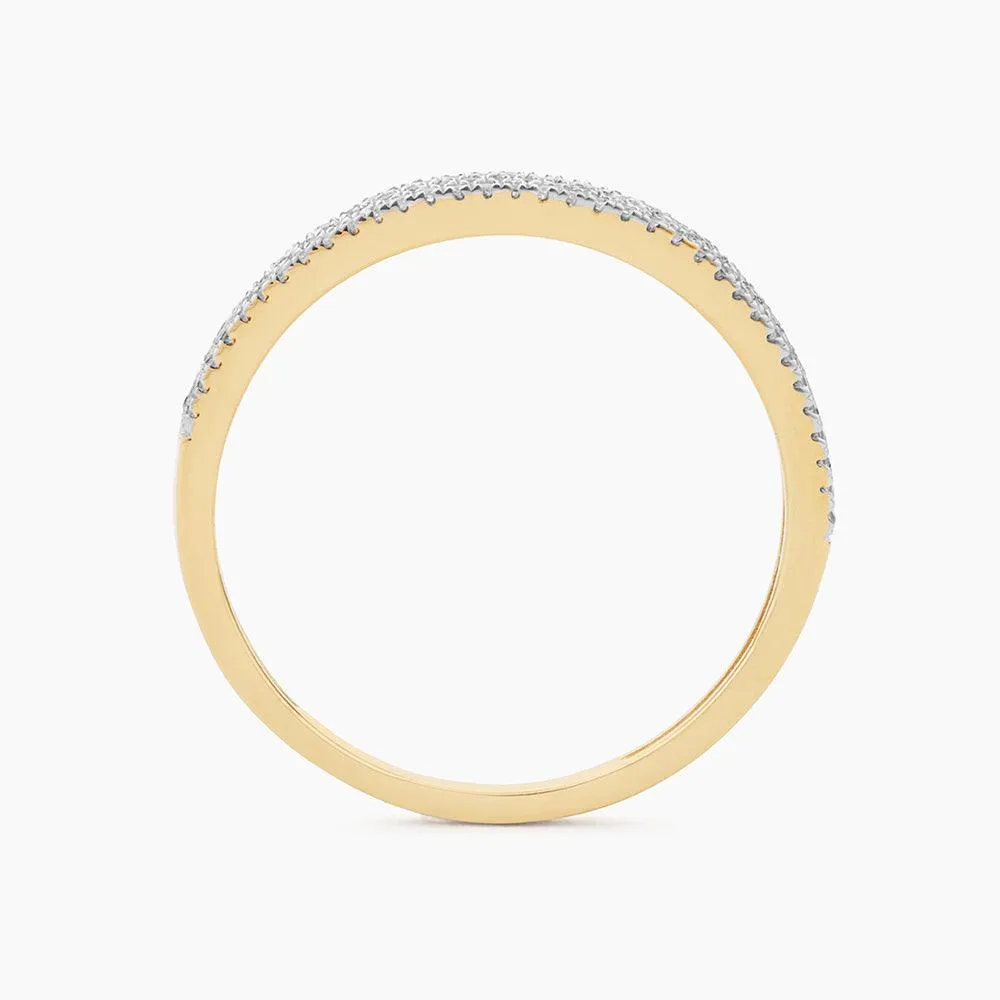 Ella Stein Triple Row Stackable Ring in Gold - Size 8