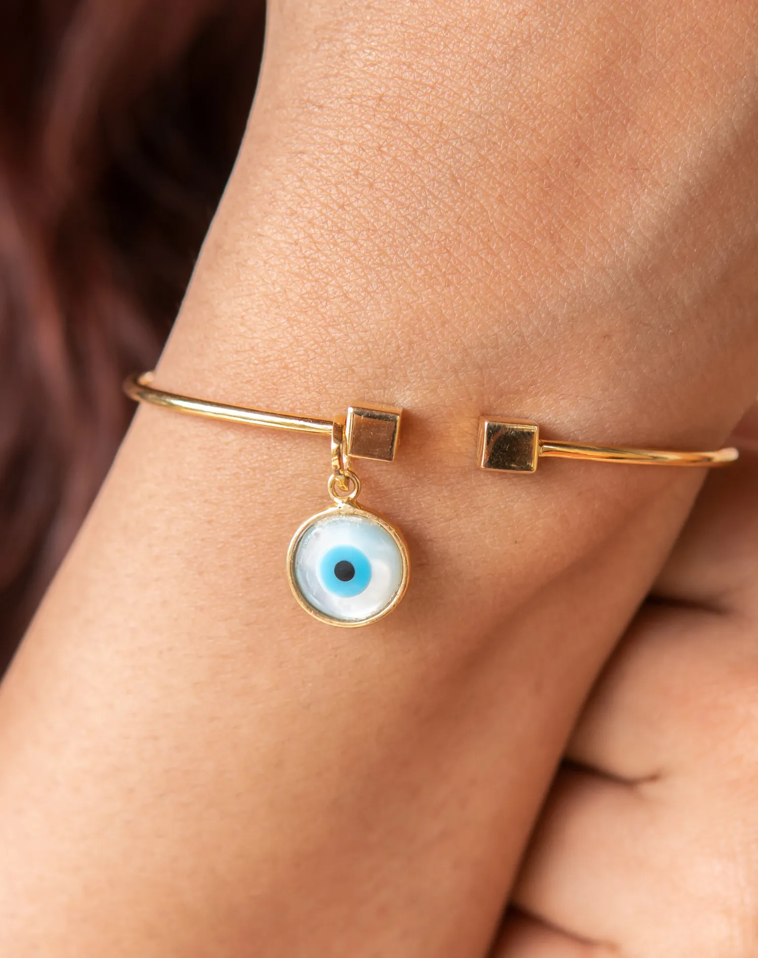 Evil Eye Charm Pendant - Round
