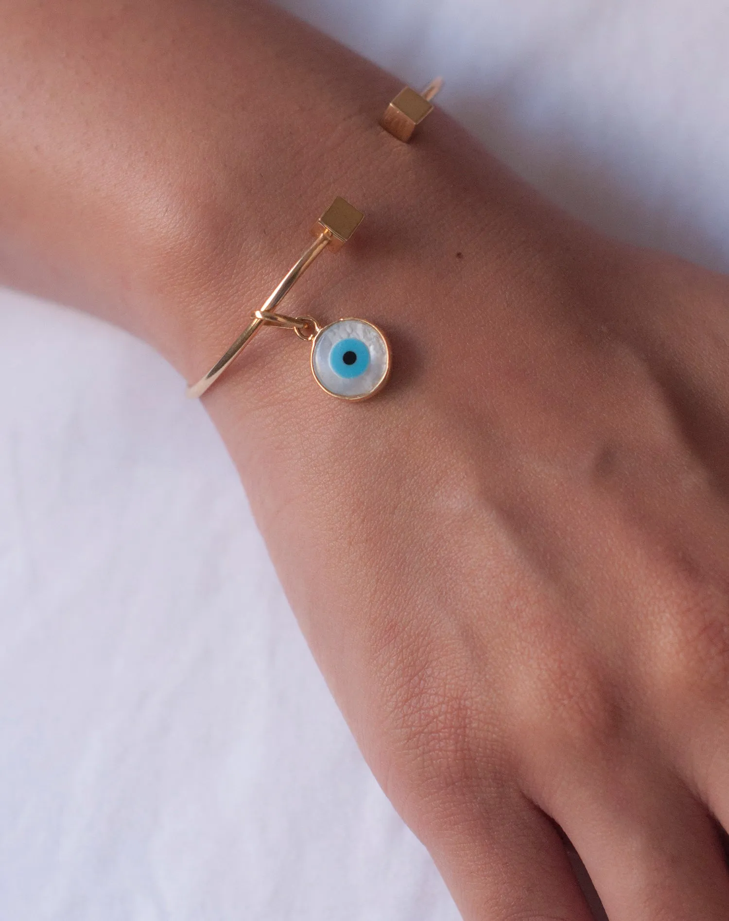Evil Eye Charm Pendant - Round