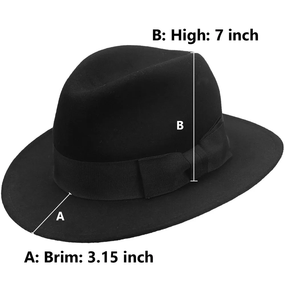 Felt Wool Fedora Hat for Men and Women B5050