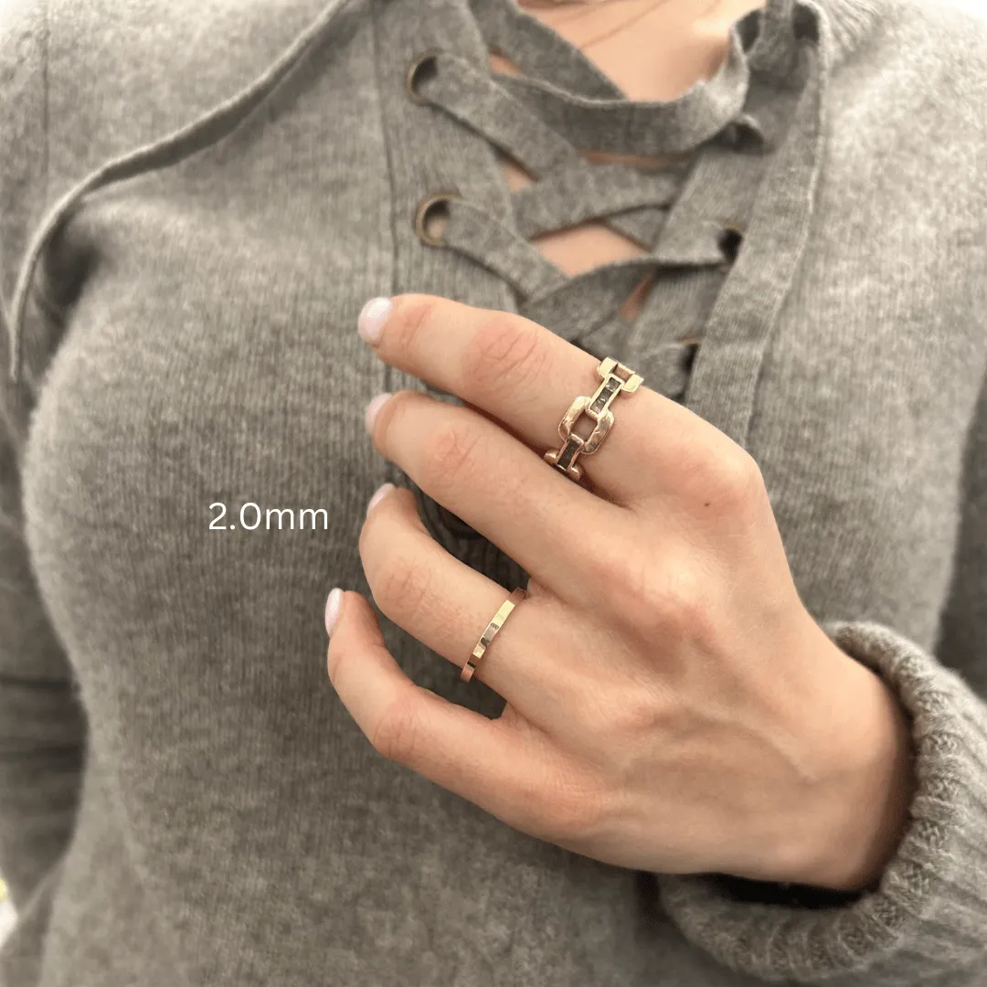 Flat Gold Spacer Band