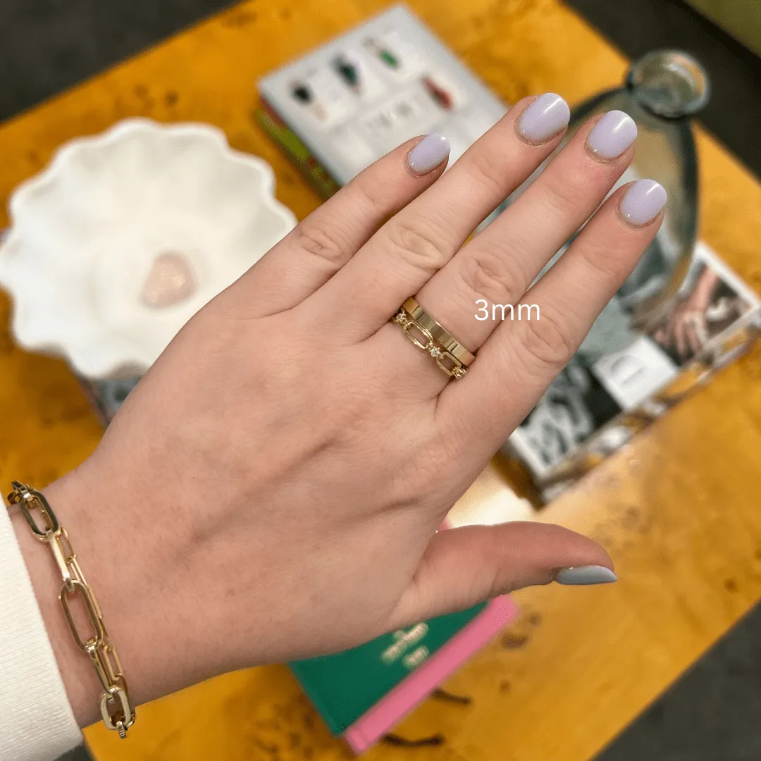 Flat Gold Spacer Band