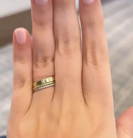 Flat Gold Spacer Band