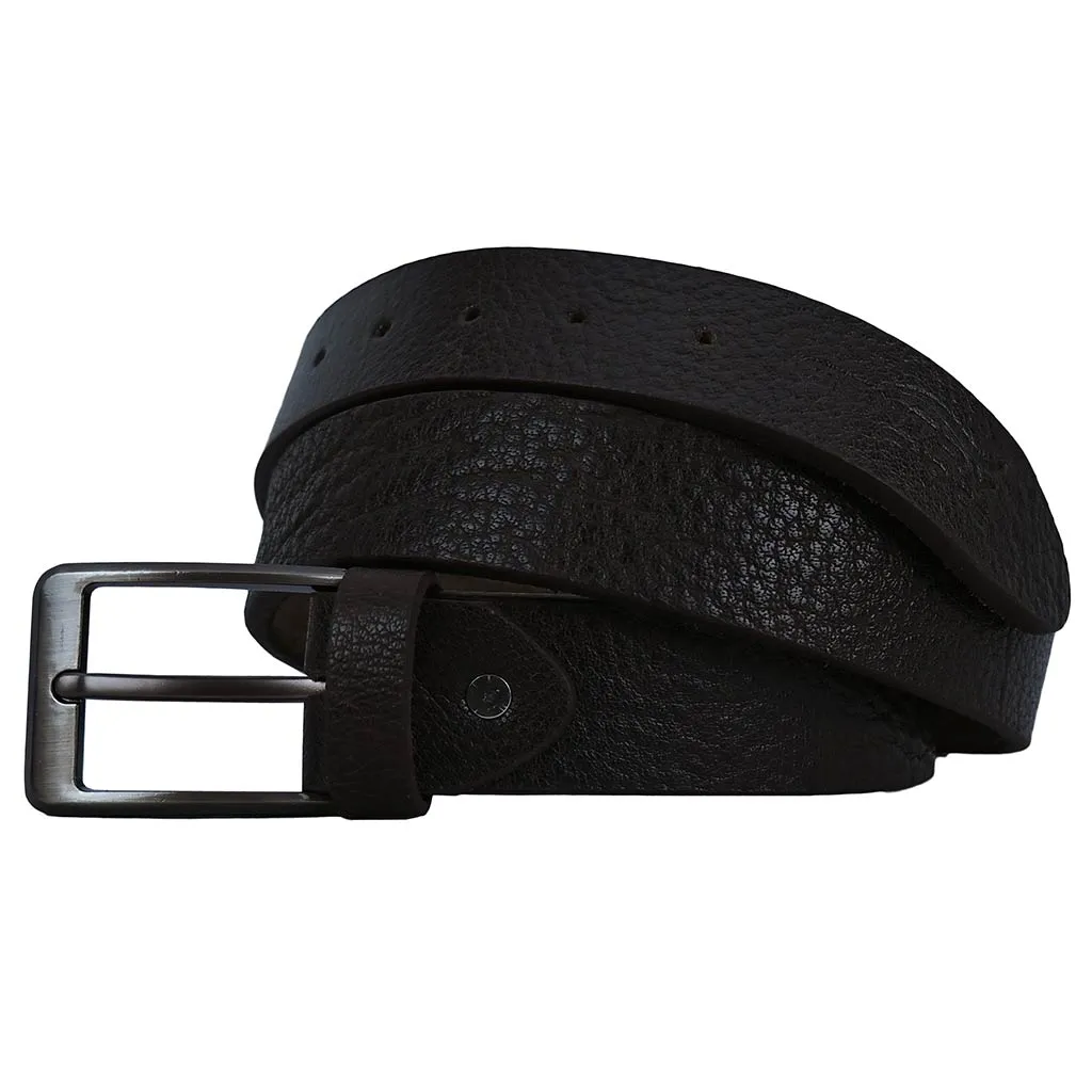 Formal Designer Crocodile Grain Leather Belt Dark Brown - BTM136