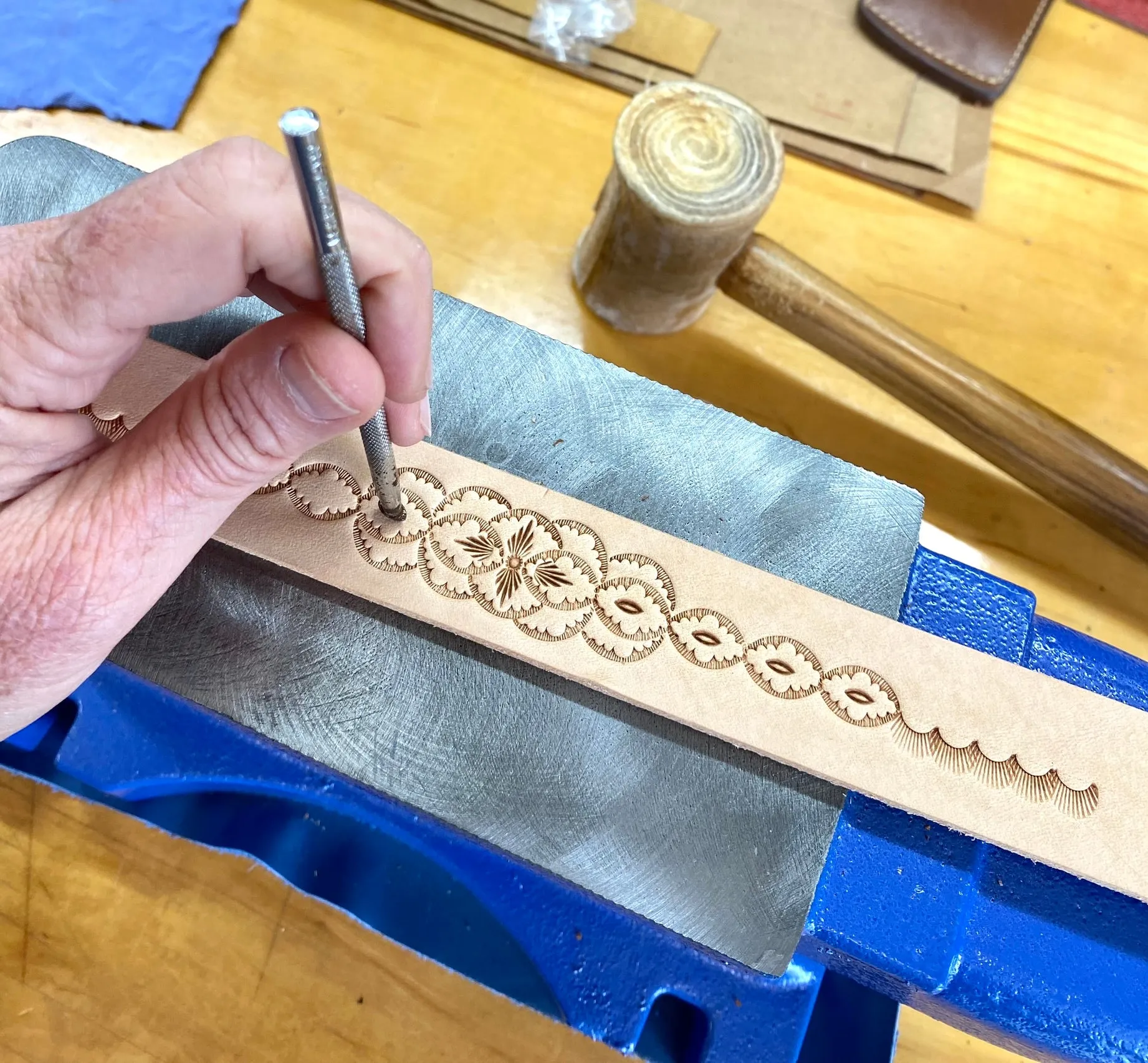 Fully Tooled Leather Belt