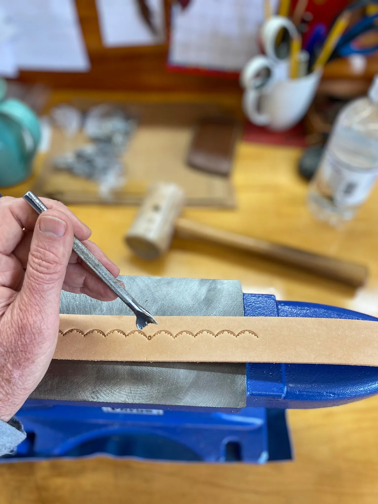 Fully Tooled Leather Belt