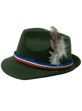 German Oktoberfest Mens Forest Green Costume Hat