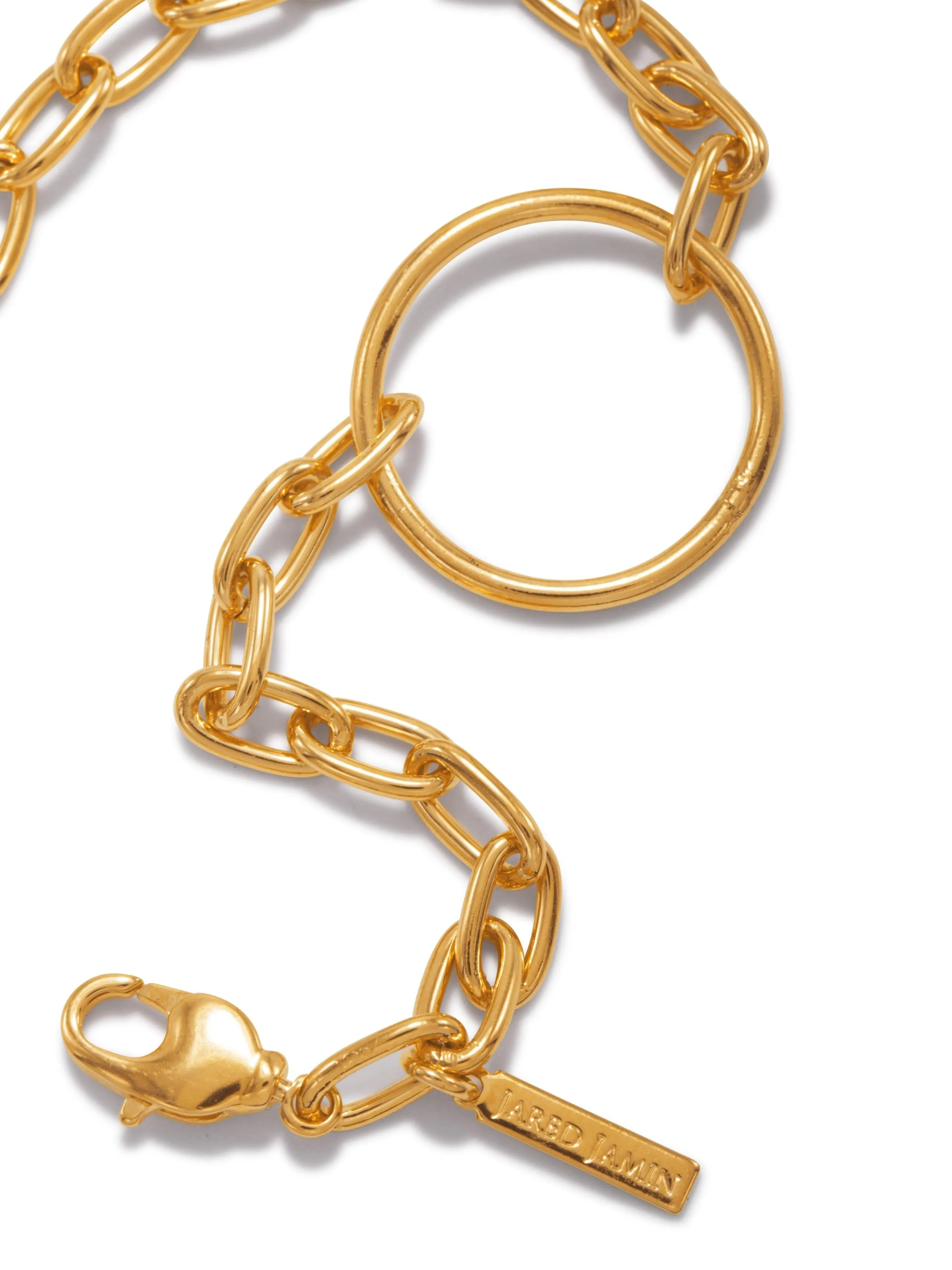 Gold Chain Reaction Ellipse Bracelet