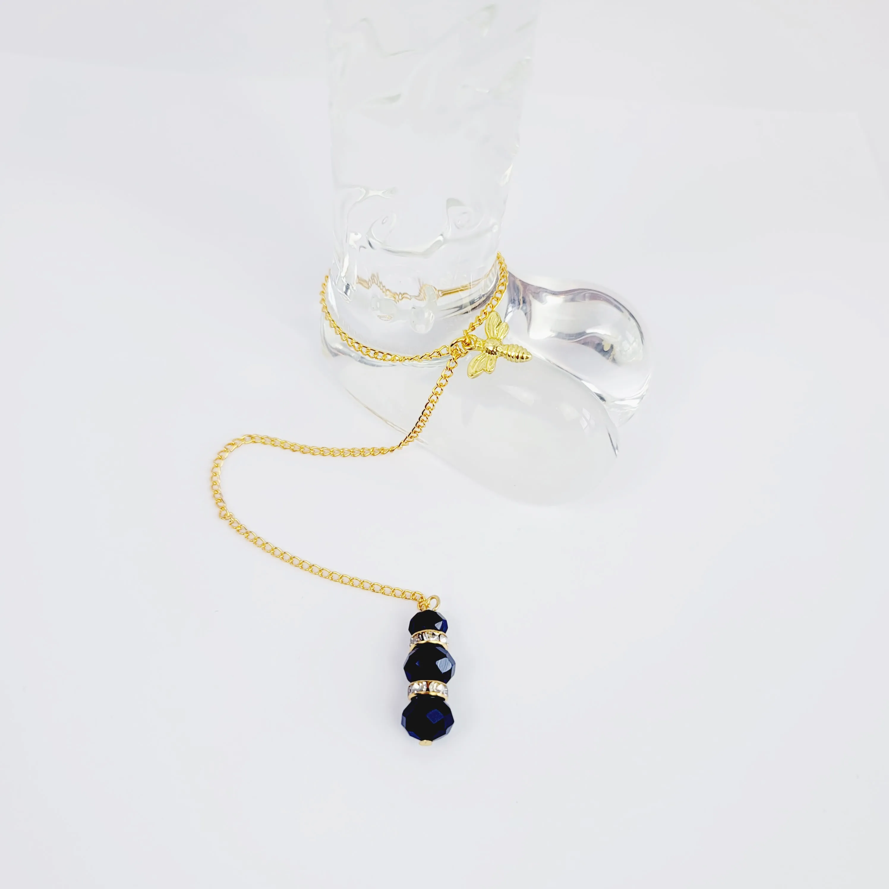 Gold Penis Chain Noose with Bee. Cock and Ball Tassel.