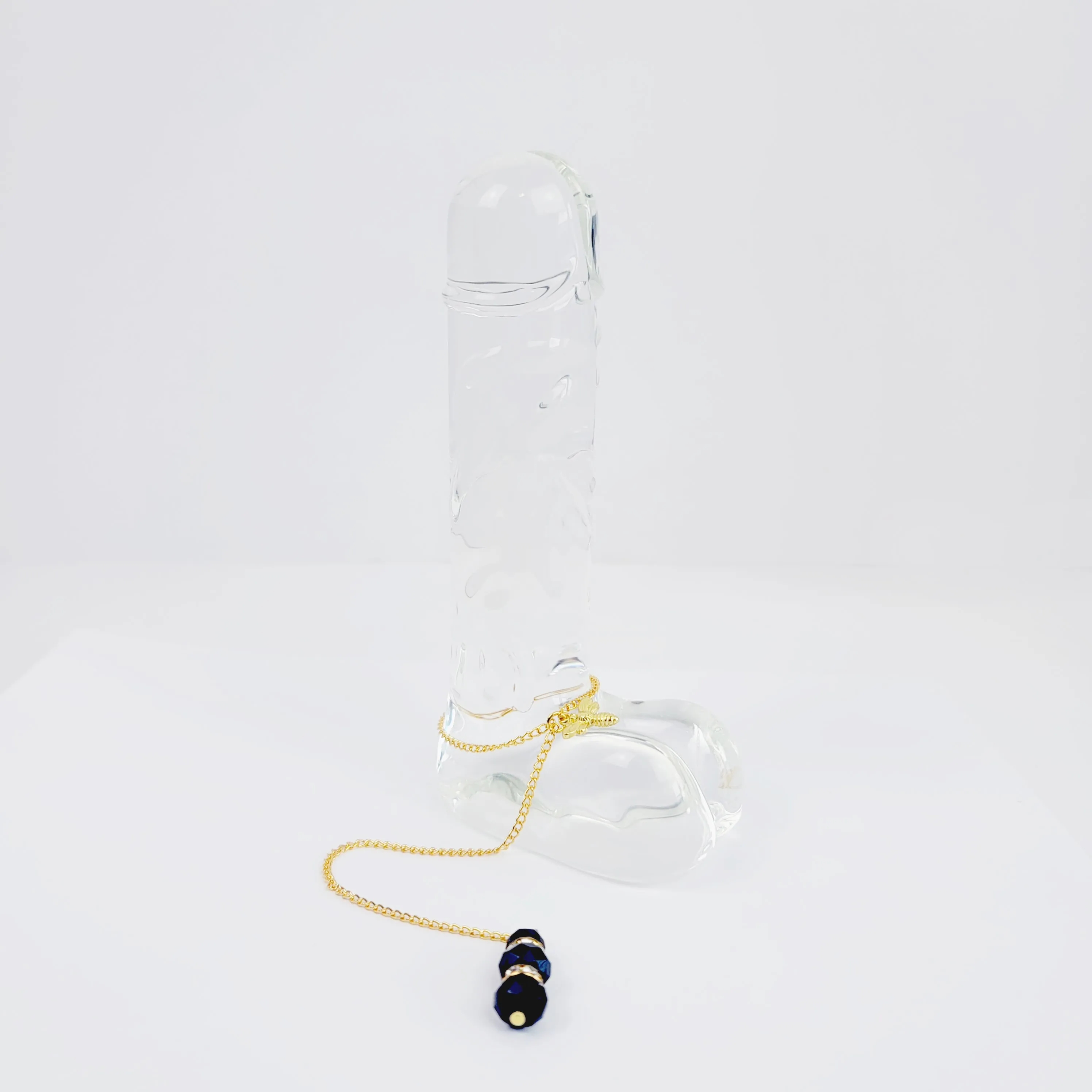 Gold Penis Chain Noose with Bee. Cock and Ball Tassel.