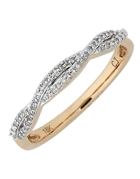 Gold Ring - 18ct Rose Gold Stacker Ring - 768332