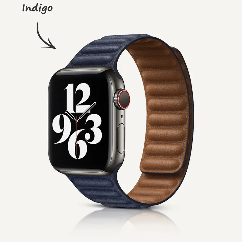 Golden Brown | Leather Link Magnetic Strap
