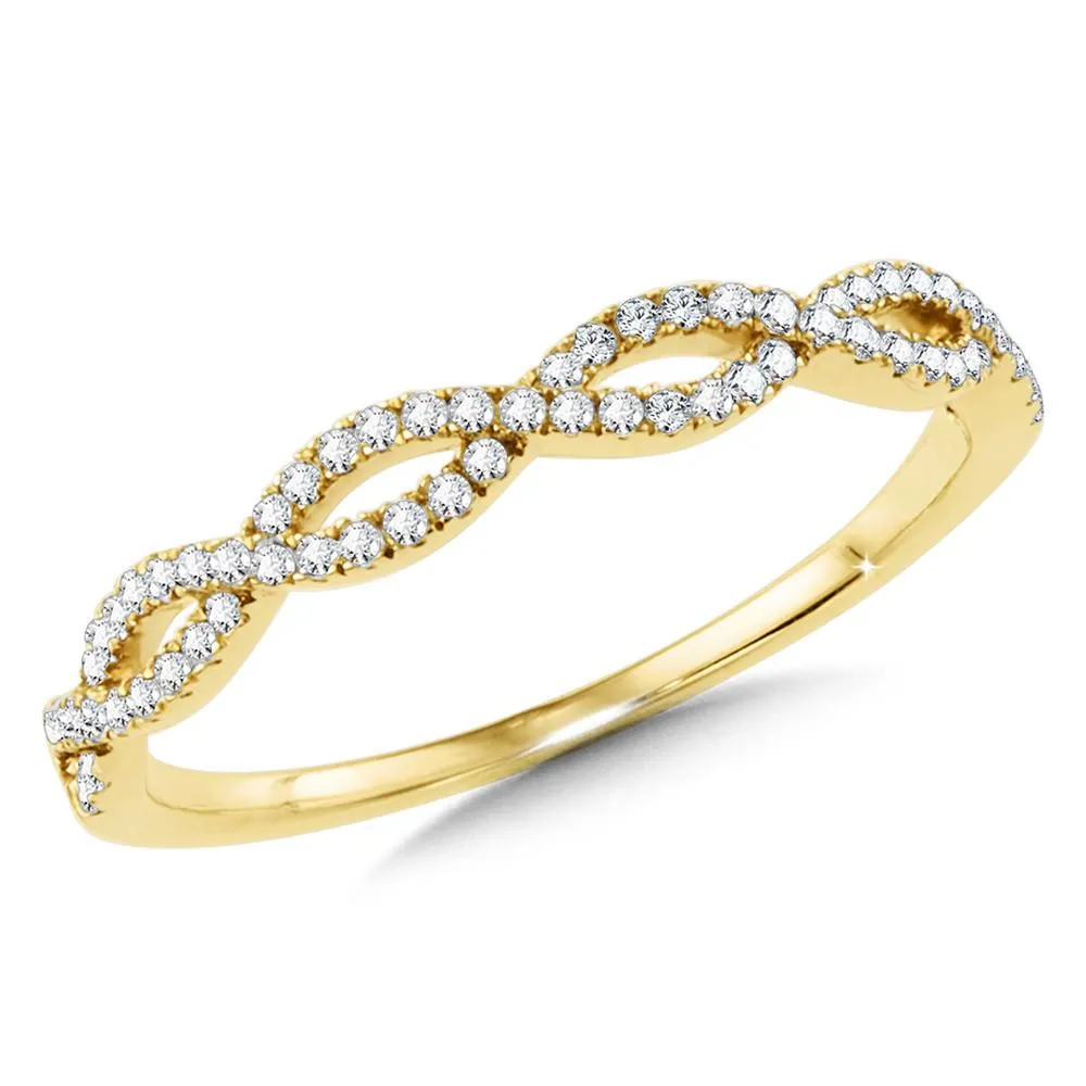 GRATITUDE DIAMOND SPIRAL STACKABLE BAND