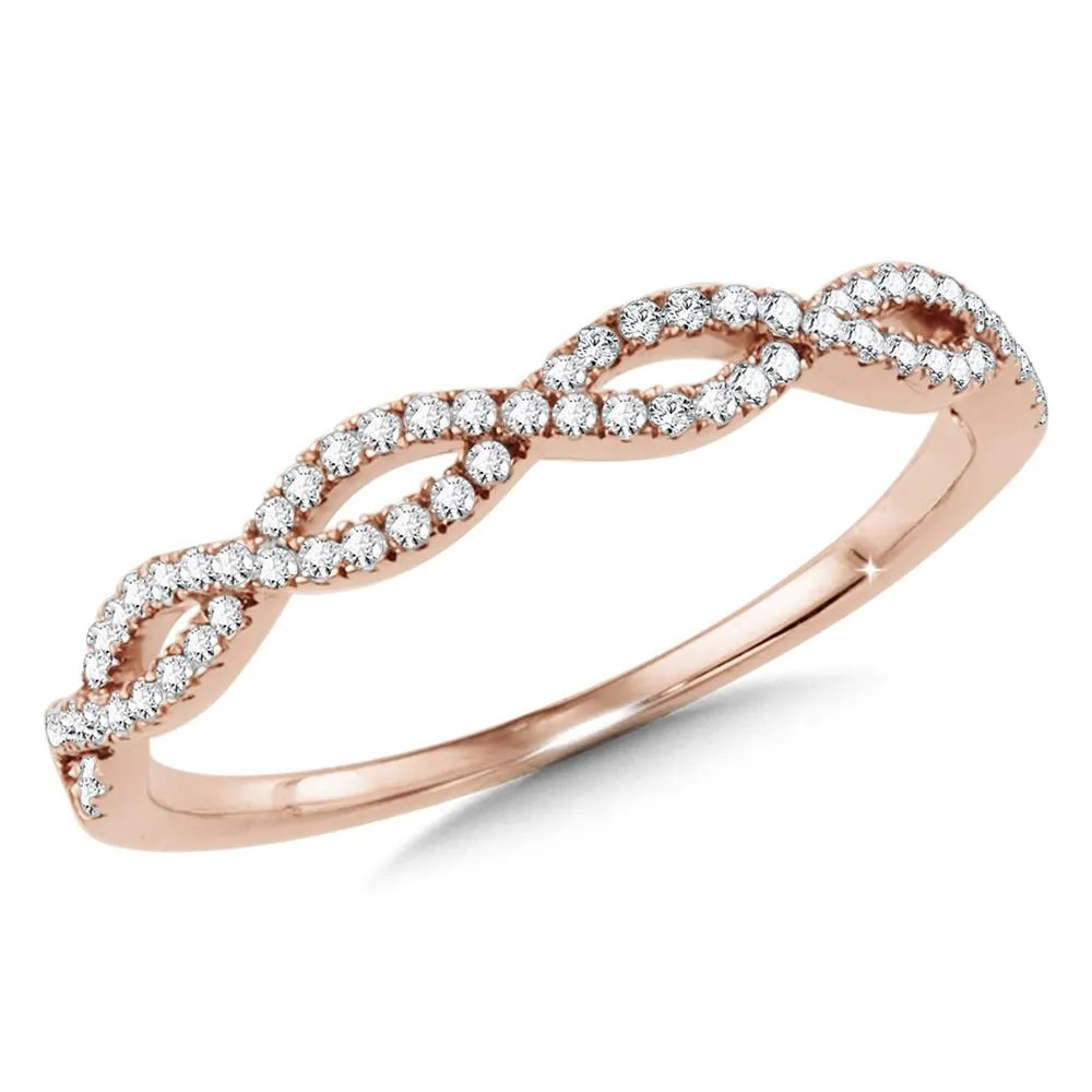 GRATITUDE DIAMOND SPIRAL STACKABLE BAND