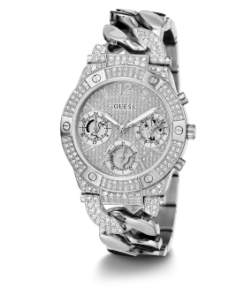 GUESS Ladies Silver Tone Multi-function Watch