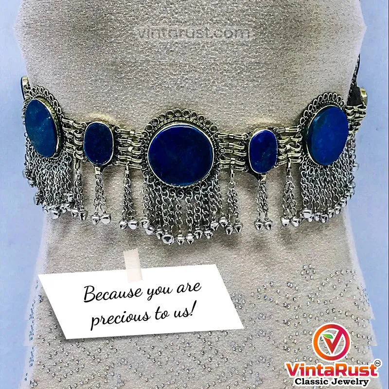 Handmade Bohemian Lapis Stone Belly Dance Belt