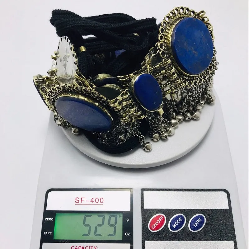 Handmade Bohemian Lapis Stone Belly Dance Belt