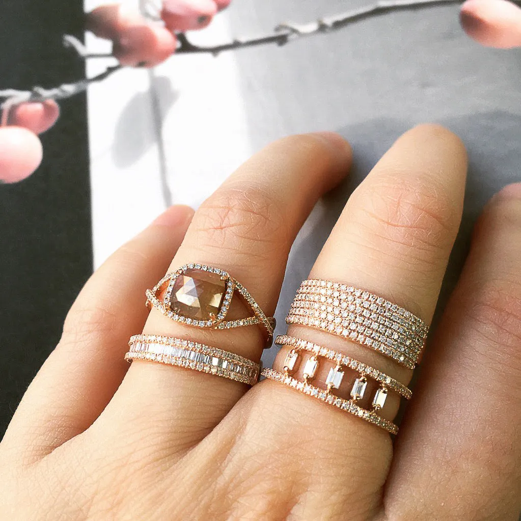 Heirloom Baguette Pillars Halfway Band