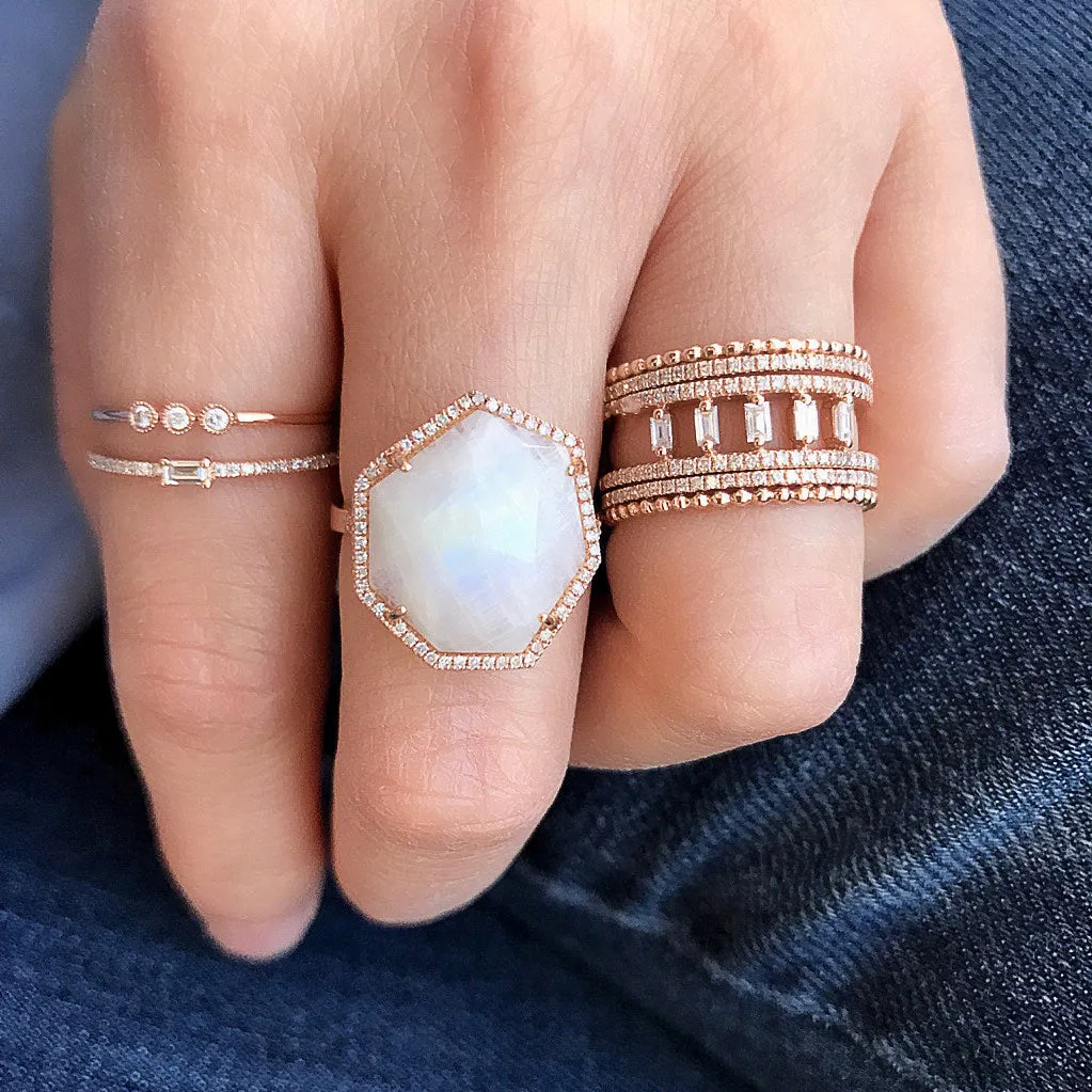 Heirloom Baguette Pillars Halfway Band