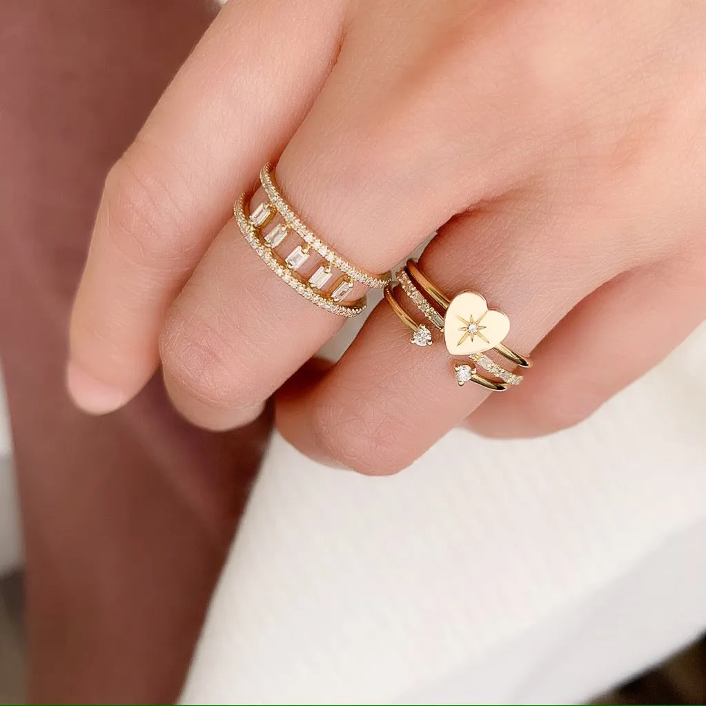 Heirloom Baguette Pillars Halfway Band