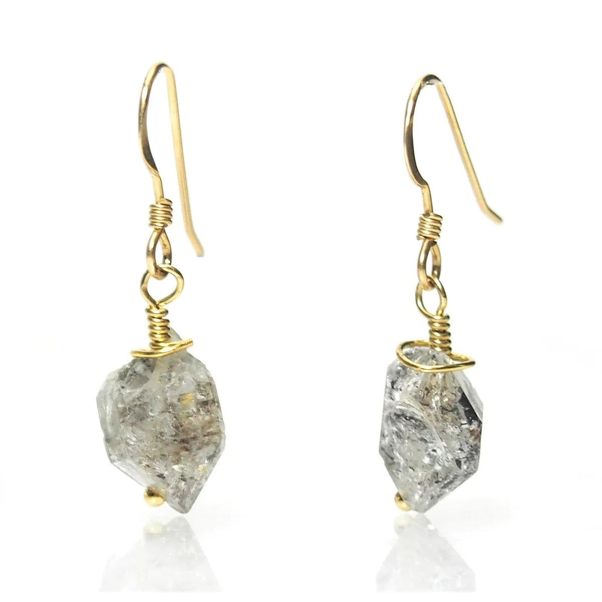 Herkimer Diamond Earrings with Gold Filled Earwires