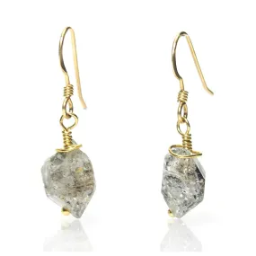 Herkimer Diamond Earrings with Gold Filled Earwires