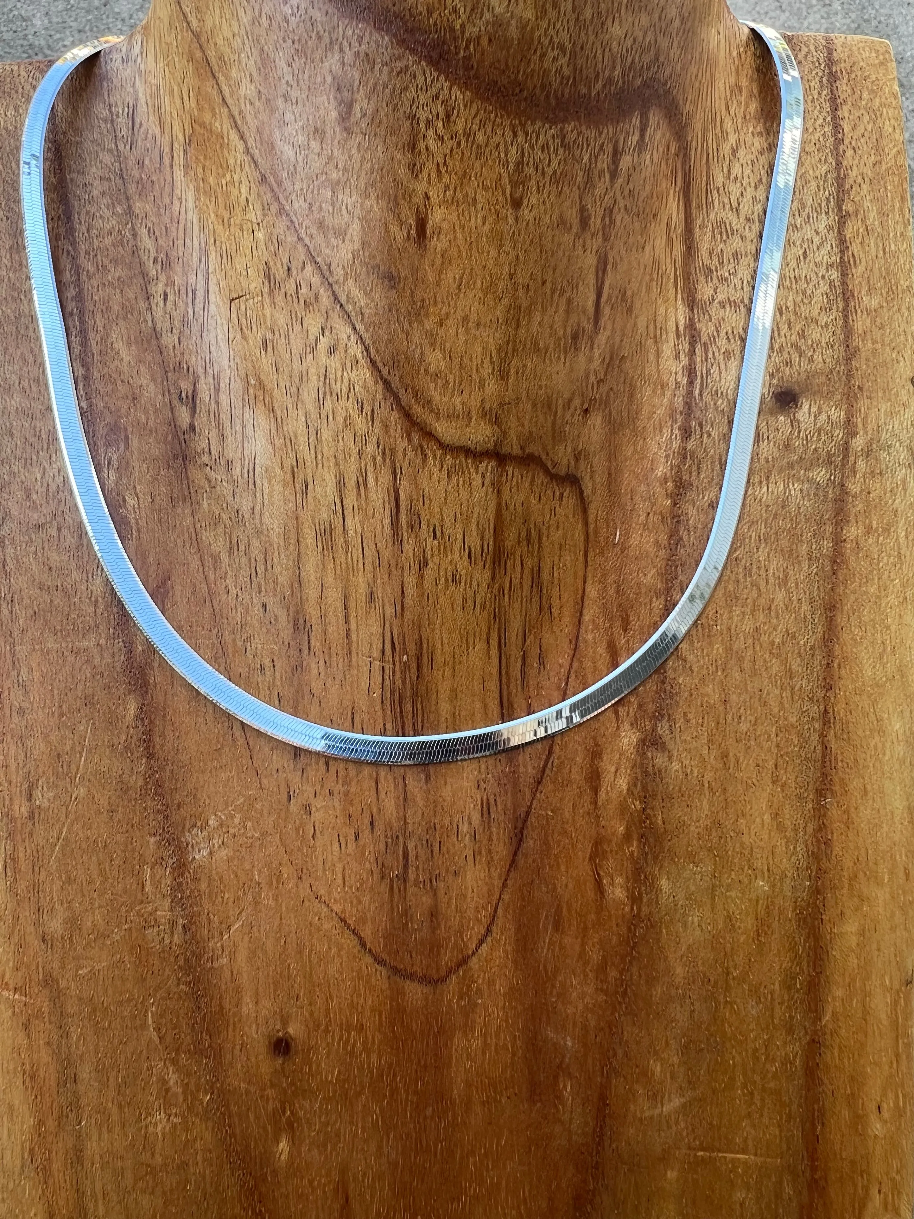 Herringbone Sterling Silver Chain 3.4mm