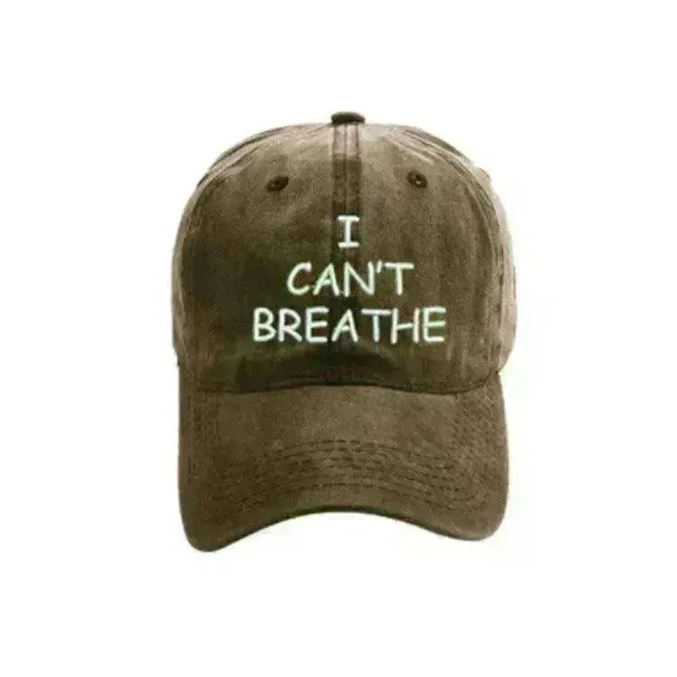 I can't breathe embroidered baseball caps
