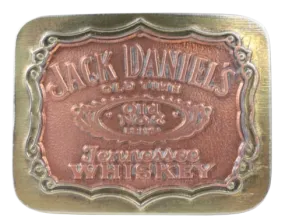 Jack Daniels Old No 7 Tennessee Whiskey Gold Copper Plated Belt Buckle