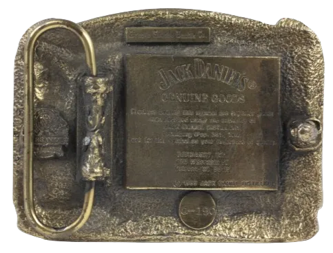 Jack Daniels Old Time Brass Gold Plated Belt Buckle