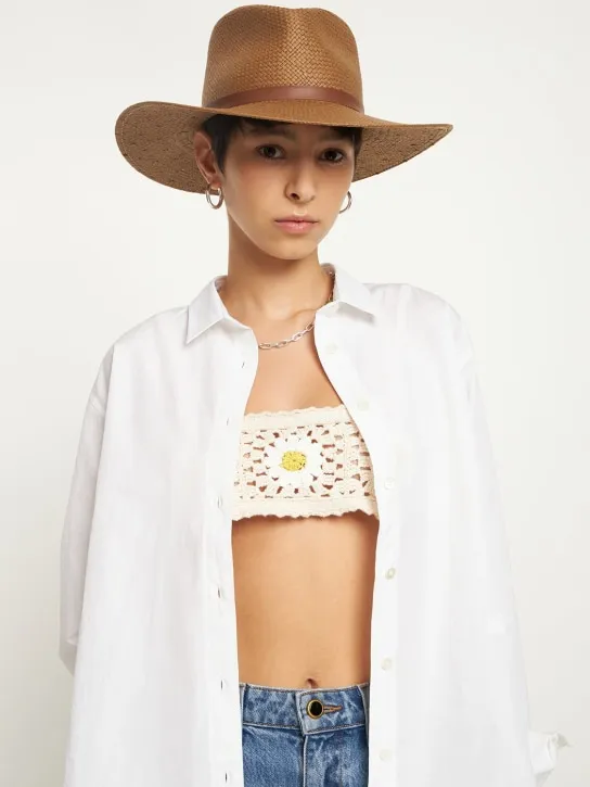 Janessa Leone   Sherman straw effect hat 