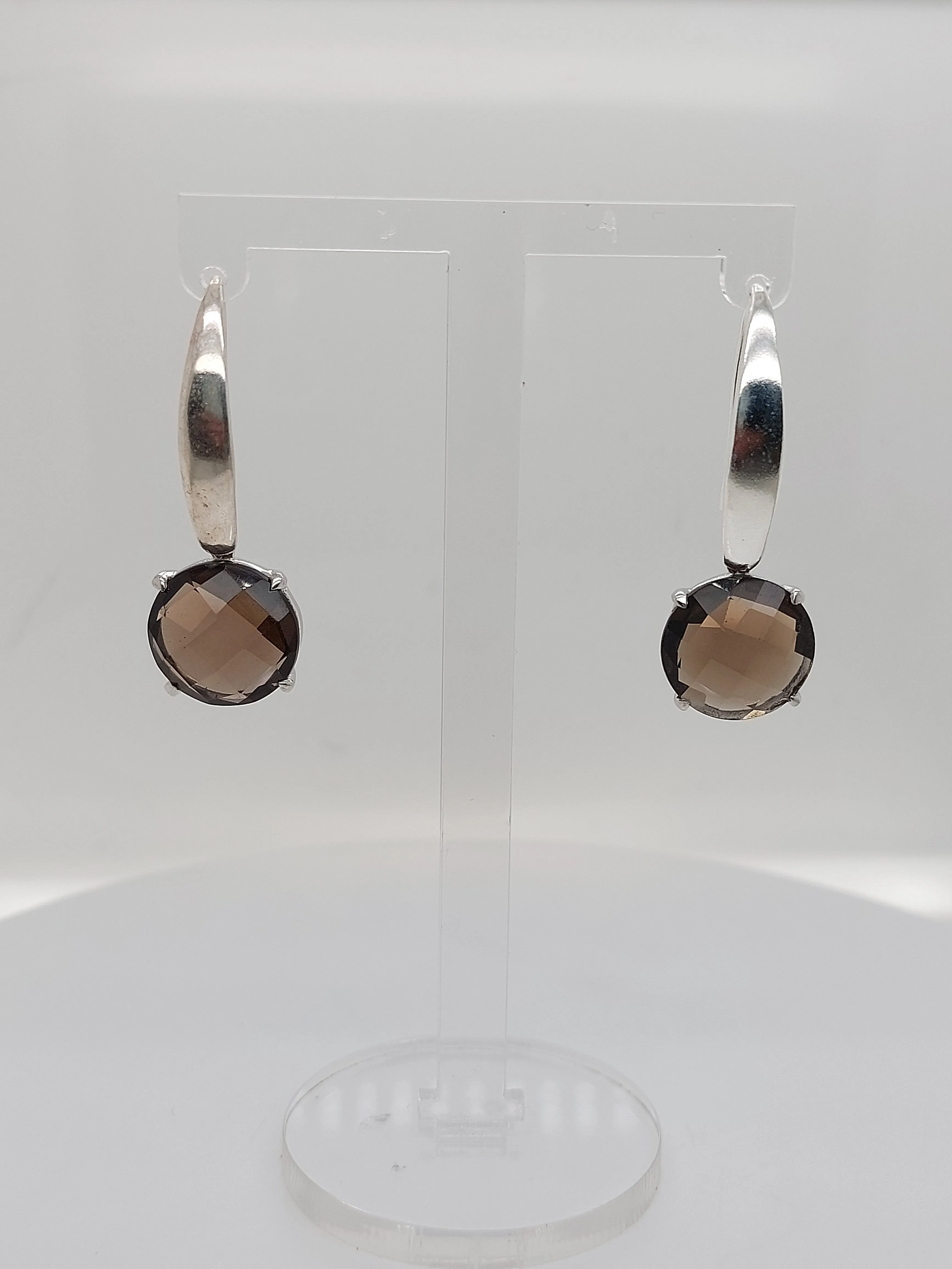 Large Smokey Quartz Earrings