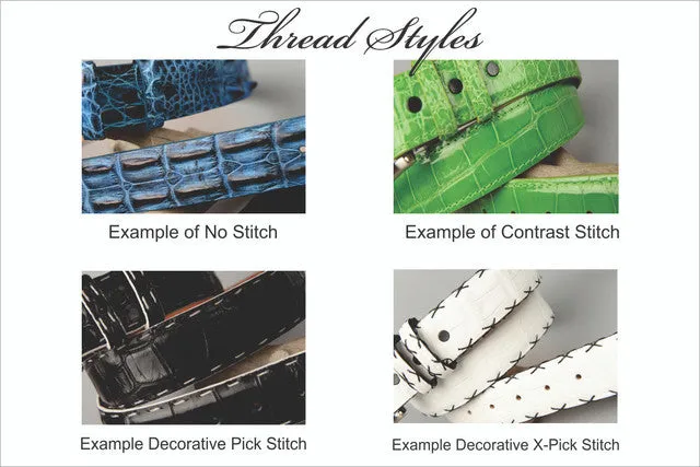 Lizard Belt: Marked Black White