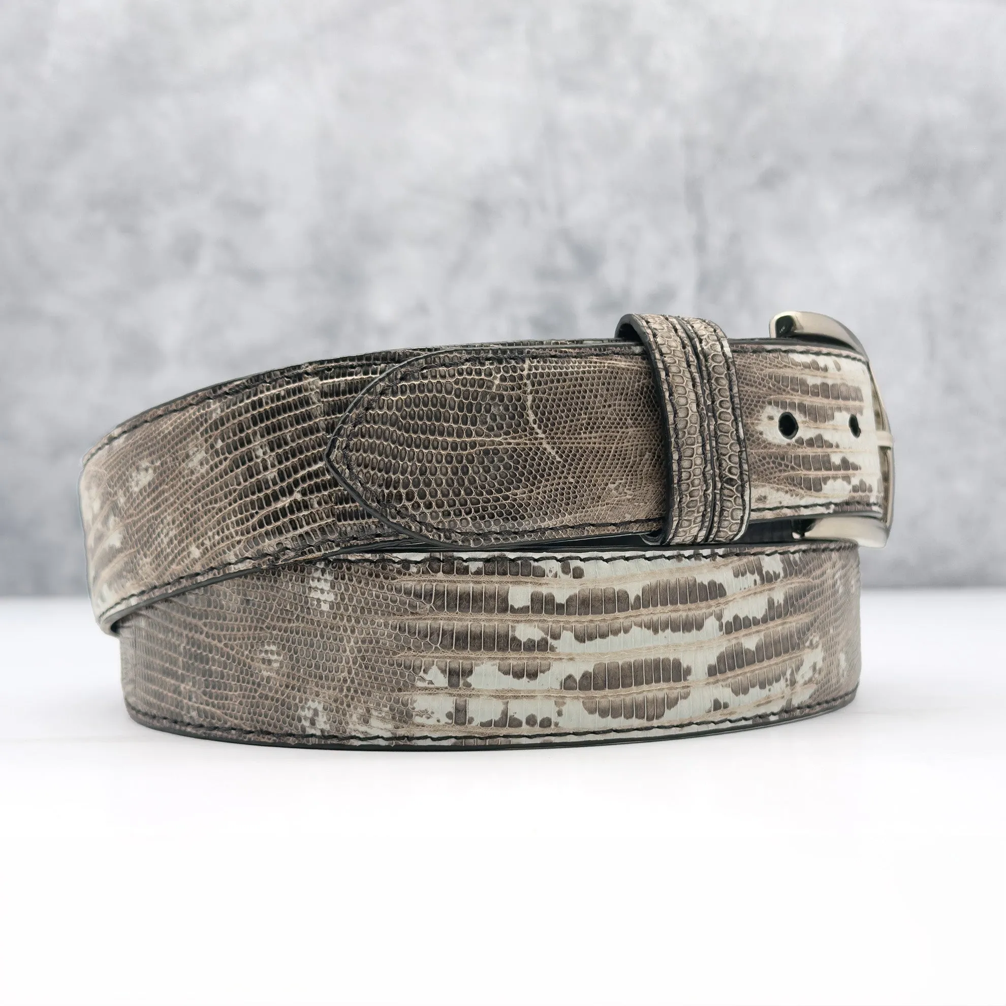 Lizard Belt: Marked Black White