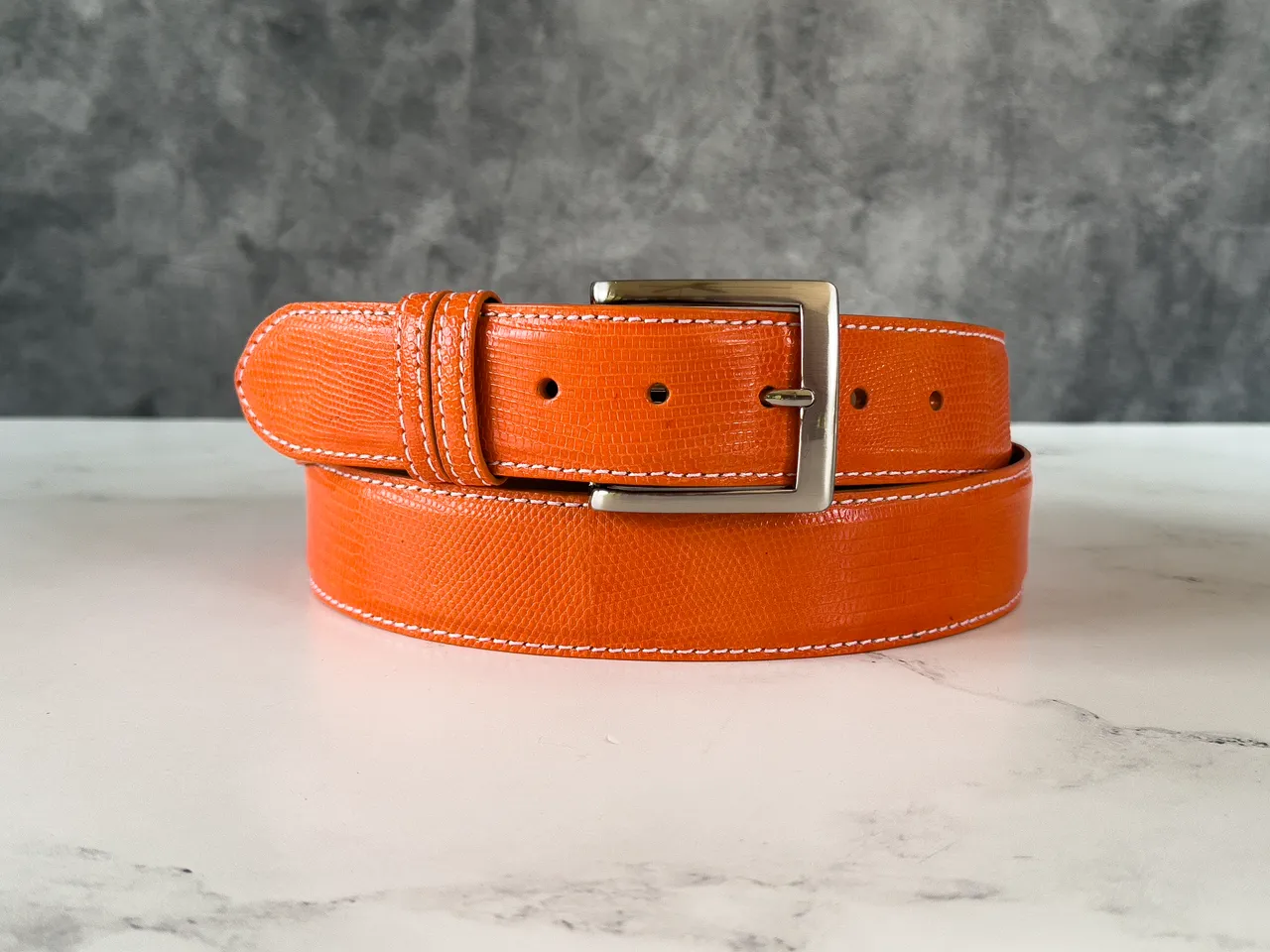 Lizard Belt: Orange