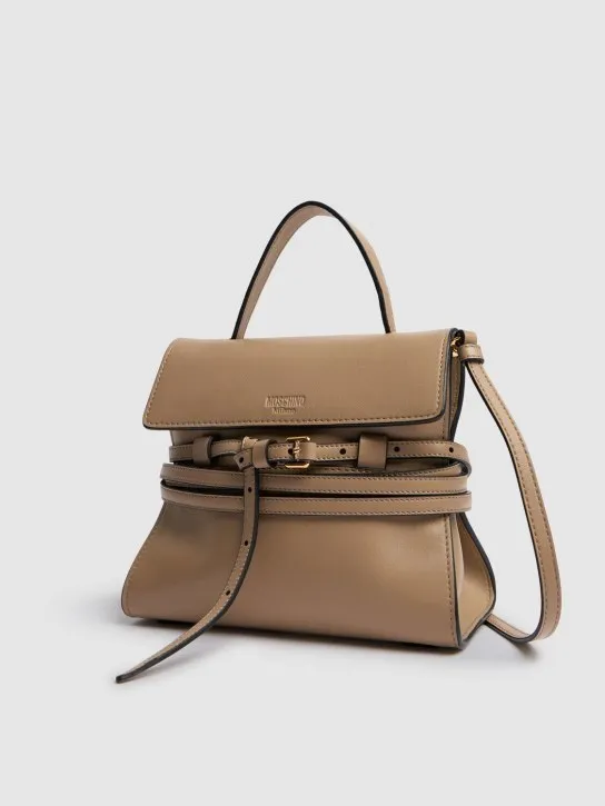 Moschino   Mini Tie Me nappa top handle bag 