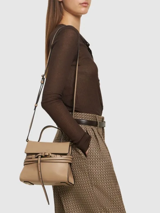 Moschino   Mini Tie Me nappa top handle bag 