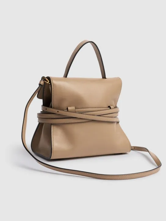 Moschino   Mini Tie Me nappa top handle bag 