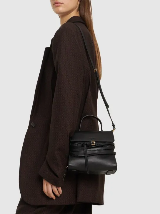 Moschino   Mini Tie Me nappa top handle bag 