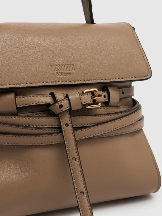 Moschino   Mini Tie Me nappa top handle bag 