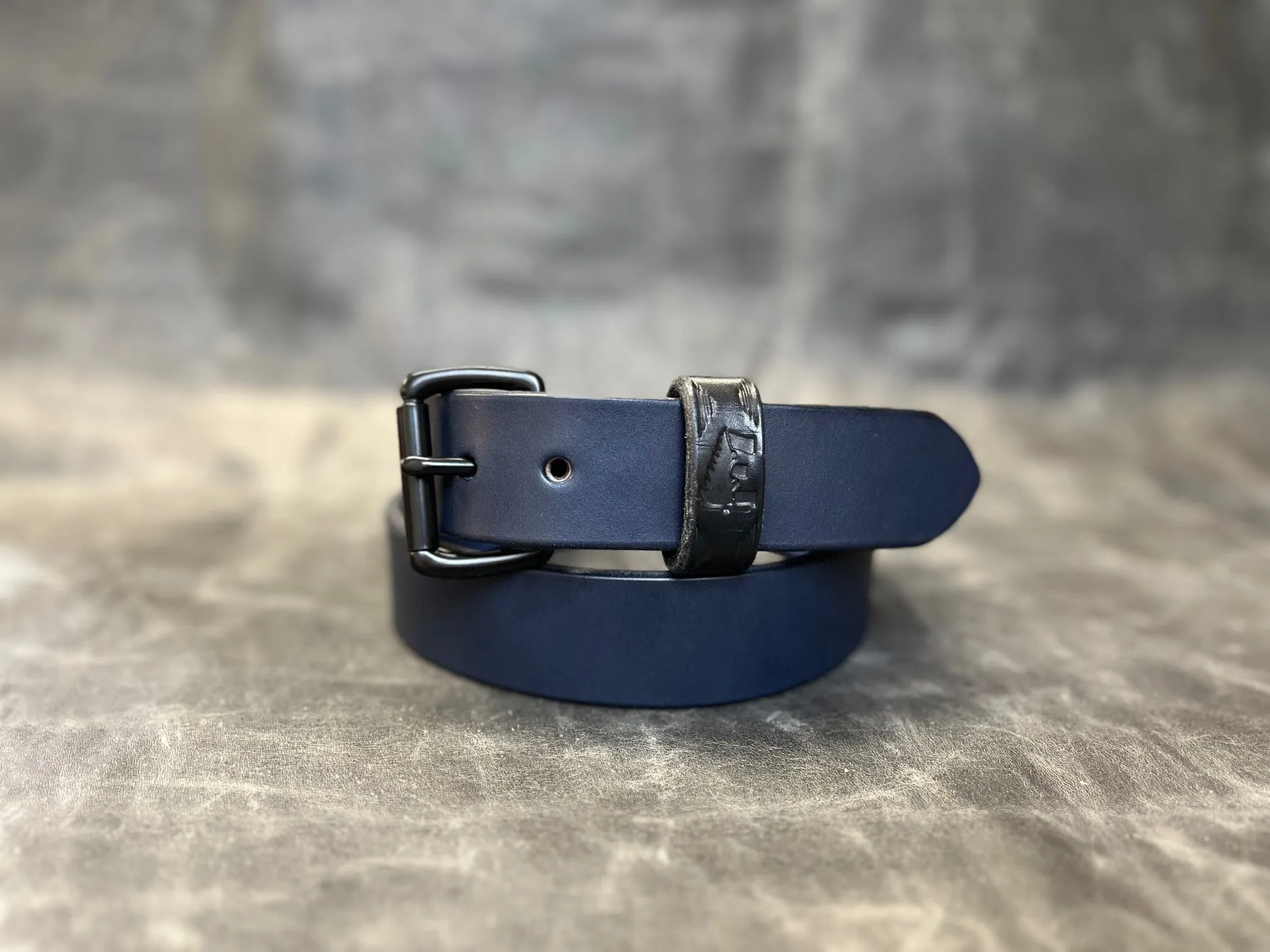 Navy Minimalist Belt (Brass & Nickel Hardware Available)