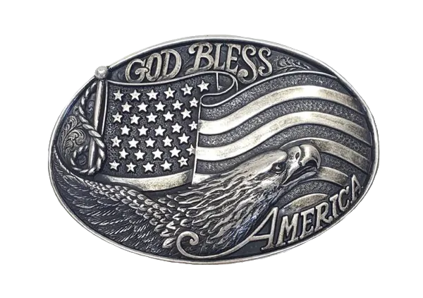 Nocona God Bless America Buckle
