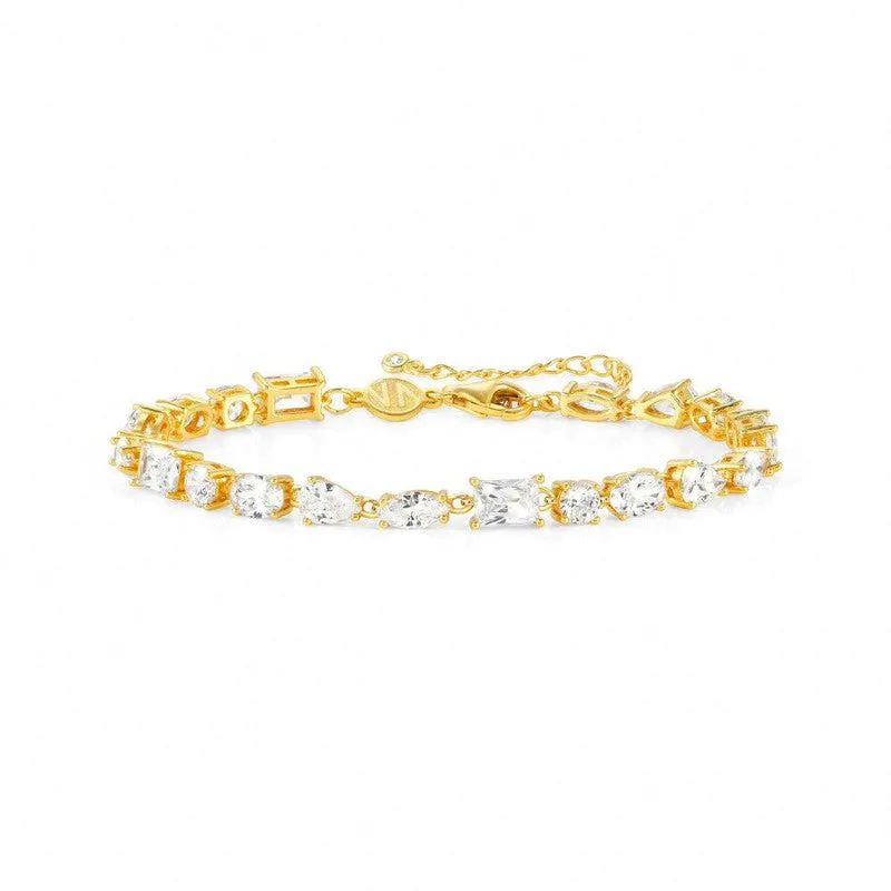 Nomination Colour Wave Bracelet, Cubic Zirconia, 24K Gold