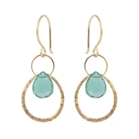 Ophelia Green Quartz Earrings