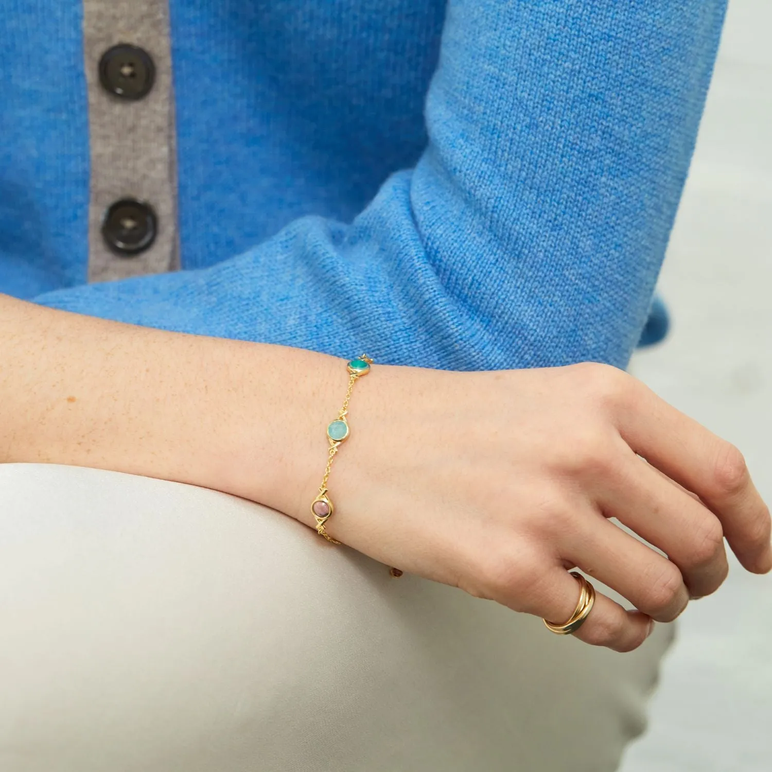 Palma Power Up Gemstone & Gold Vermeil Bracelet