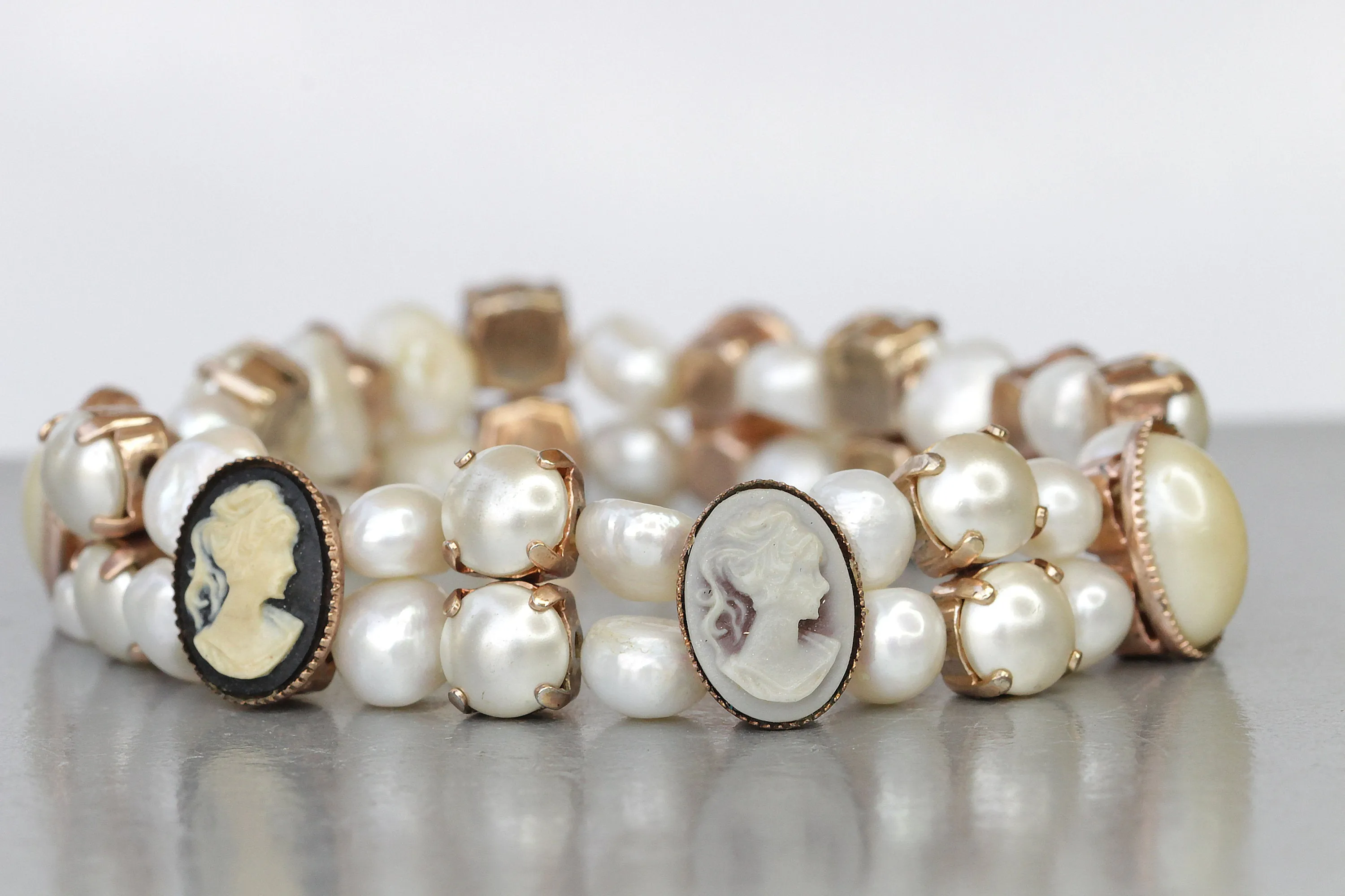 PEARL CAMEO BRACELET