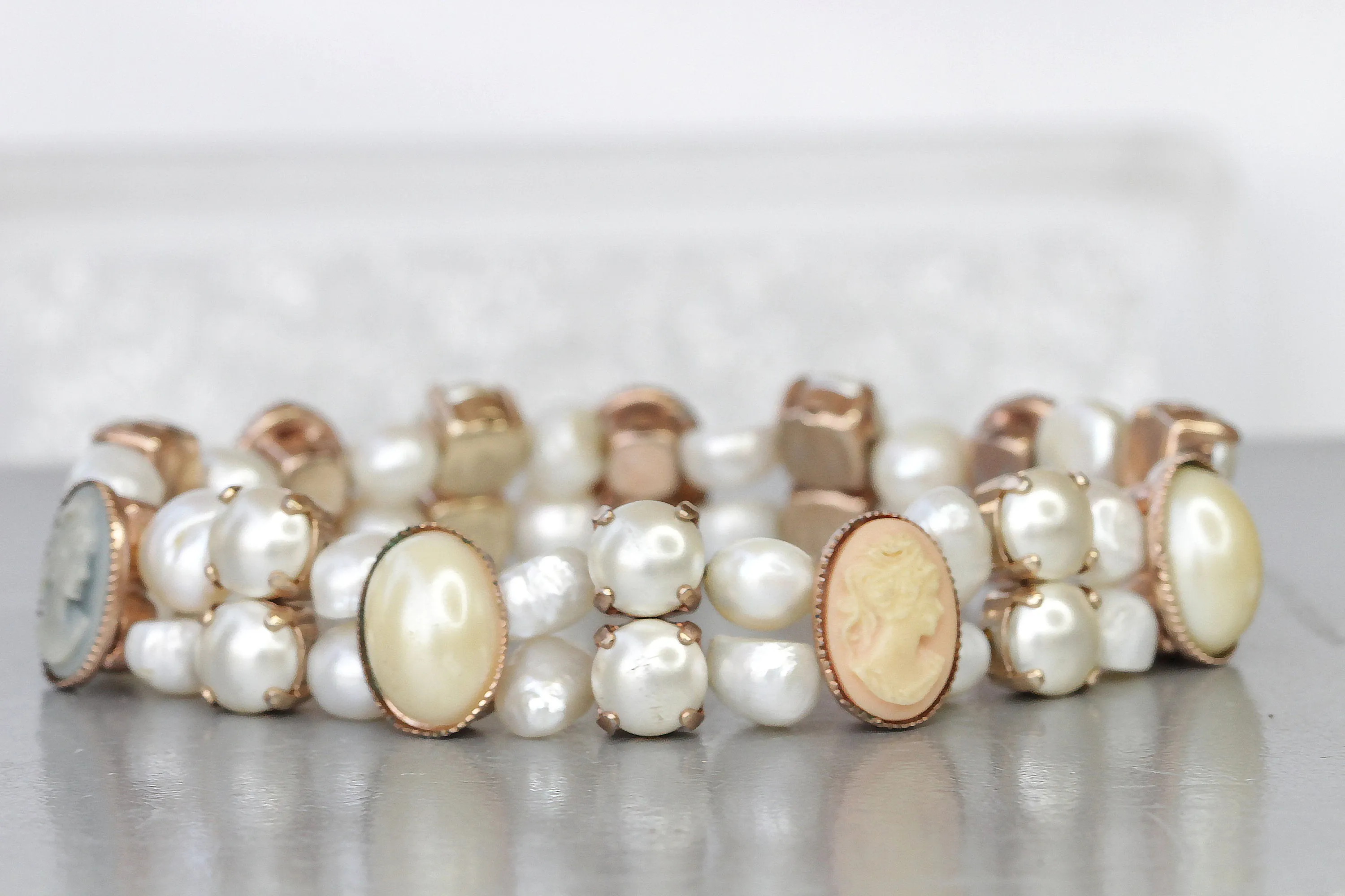 PEARL CAMEO BRACELET